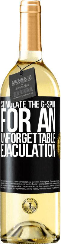 29,95 € | White Wine WHITE Edition Stimulate the G-spot for an unforgettable ejaculation Black Label. Customizable label Young wine Harvest 2024 Verdejo