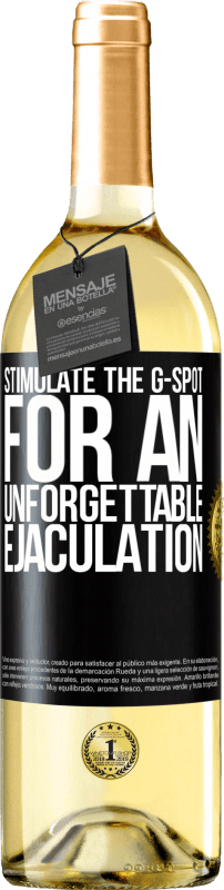 29,95 € | White Wine WHITE Edition Stimulate the G-spot for an unforgettable ejaculation Black Label. Customizable label Young wine Harvest 2025 Verdejo