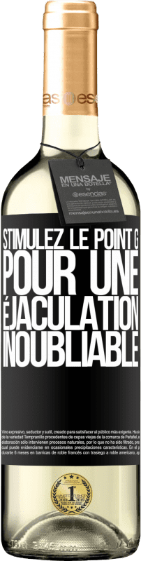 29,95 € | Vin blanc Édition WHITE Stimulez le point G pour une éjaculation inoubliable Étiquette Noire. Étiquette personnalisable Vin jeune Récolte 2024 Verdejo