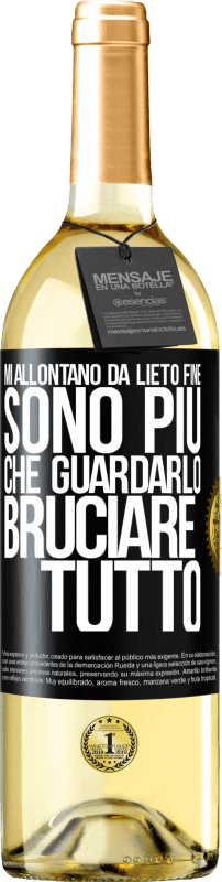 29,95 € | Vino bianco Edizione WHITE Mi allontano da lieto fine, sono più che guardarlo bruciare tutto Etichetta Nera. Etichetta personalizzabile Vino giovane Raccogliere 2025 Verdejo