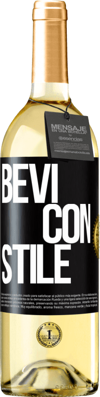 29,95 € | Vino bianco Edizione WHITE Bevi con stile Etichetta Nera. Etichetta personalizzabile Vino giovane Raccogliere 2023 Verdejo