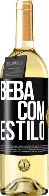 29,95 € | Vinho branco Edição WHITE Beba com estilo Etiqueta Preta. Etiqueta personalizável Vinho jovem Colheita 2023 Verdejo