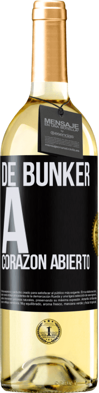 29,95 € | Vino Blanco Edición WHITE De búnker a corazon abierto Etiqueta Negra. Etiqueta personalizable Vino joven Cosecha 2023 Verdejo