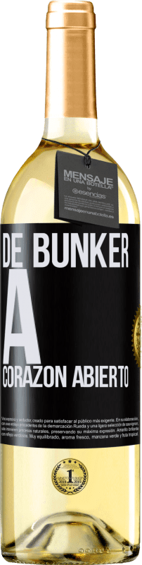 29,95 € | Vino Blanco Edición WHITE De búnker a corazon abierto Etiqueta Negra. Etiqueta personalizable Vino joven Cosecha 2024 Verdejo