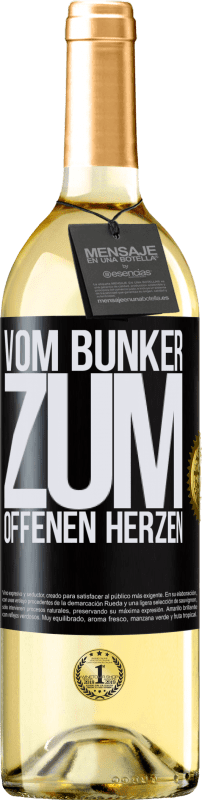 29,95 € | Weißwein WHITE Ausgabe Vom Bunker zum offenen Herzen Schwarzes Etikett. Anpassbares Etikett Junger Wein Ernte 2023 Verdejo