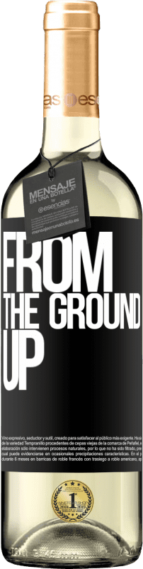 29,95 € Envoi gratuit | Vin blanc Édition WHITE From The Ground Up Étiquette Noire. Étiquette personnalisable Vin jeune Récolte 2022 Verdejo