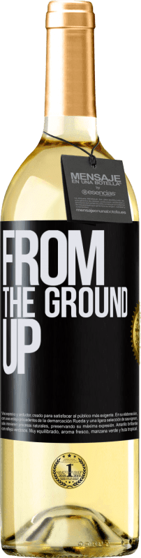 29,95 € | Vino Blanco Edición WHITE From The Ground Up Etiqueta Negra. Etiqueta personalizable Vino joven Cosecha 2024 Verdejo