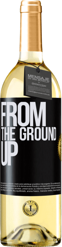 29,95 € | Weißwein WHITE Ausgabe From The Ground Up Schwarzes Etikett. Anpassbares Etikett Junger Wein Ernte 2023 Verdejo