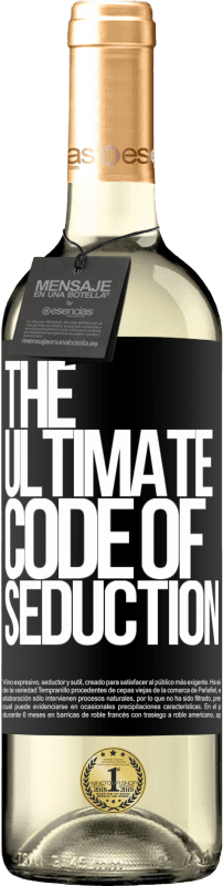 29,95 € Envoi gratuit | Vin blanc Édition WHITE The ultimate code of seduction Étiquette Noire. Étiquette personnalisable Vin jeune Récolte 2024 Verdejo