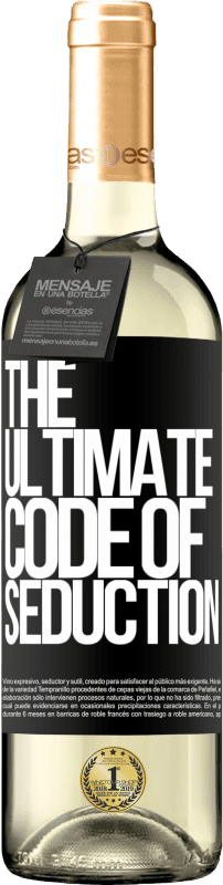 29,95 € Envoi gratuit | Vin blanc Édition WHITE The ultimate code of seduction Étiquette Noire. Étiquette personnalisable Vin jeune Récolte 2025 Verdejo