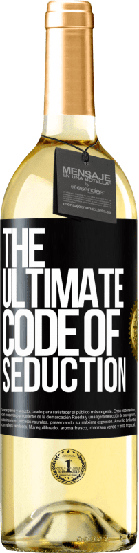 29,95 € | Vinho branco Edição WHITE The ultimate code of seduction Etiqueta Preta. Etiqueta personalizável Vinho jovem Colheita 2023 Verdejo