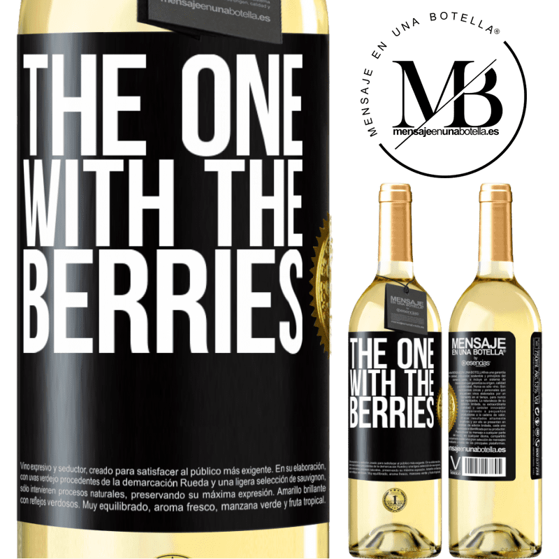 29,95 € Free Shipping | White Wine WHITE Edition The one with the berries Black Label. Customizable label Young wine Harvest 2022 Verdejo