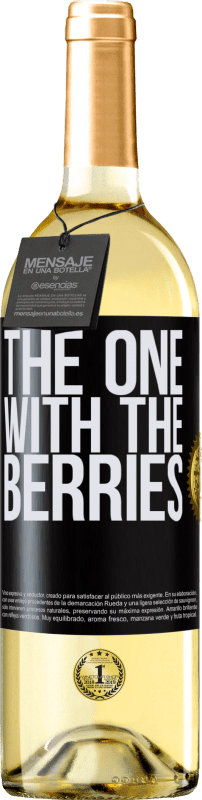 29,95 € | Weißwein WHITE Ausgabe The one with the berries Schwarzes Etikett. Anpassbares Etikett Junger Wein Ernte 2023 Verdejo