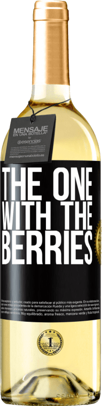 29,95 € Spedizione Gratuita | Vino bianco Edizione WHITE The one with the berries Etichetta Nera. Etichetta personalizzabile Vino giovane Raccogliere 2024 Verdejo