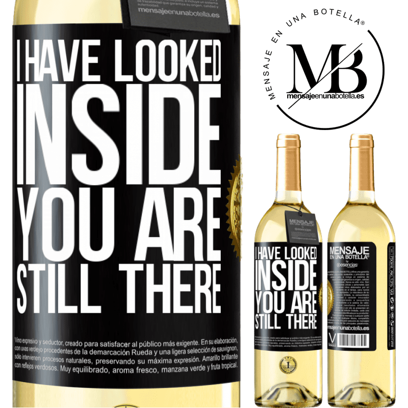 29,95 € Free Shipping | White Wine WHITE Edition I have looked inside. You still there Black Label. Customizable label Young wine Harvest 2022 Verdejo