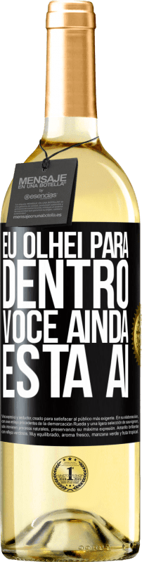 29,95 € | Vinho branco Edição WHITE Eu olhei para dentro. Você ainda está ai Etiqueta Preta. Etiqueta personalizável Vinho jovem Colheita 2025 Verdejo