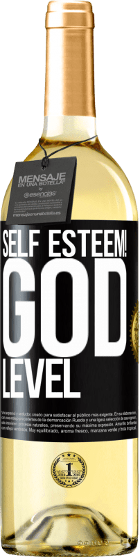 29,95 € | White Wine WHITE Edition Self esteem! God level Black Label. Customizable label Young wine Harvest 2023 Verdejo
