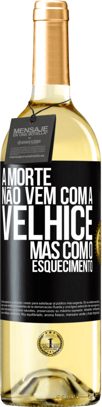 29,95 € | Vinho branco Edição WHITE A morte não vem com a velhice, mas com o esquecimento Etiqueta Preta. Etiqueta personalizável Vinho jovem Colheita 2023 Verdejo