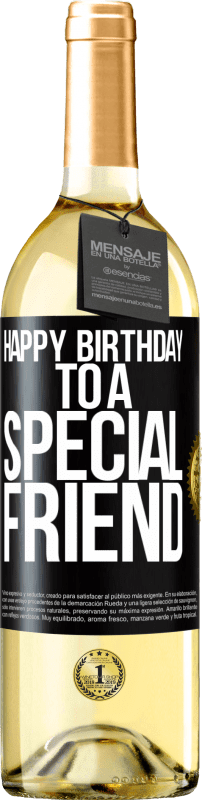 29,95 € | White Wine WHITE Edition Happy birthday to a special friend Black Label. Customizable label Young wine Harvest 2023 Verdejo