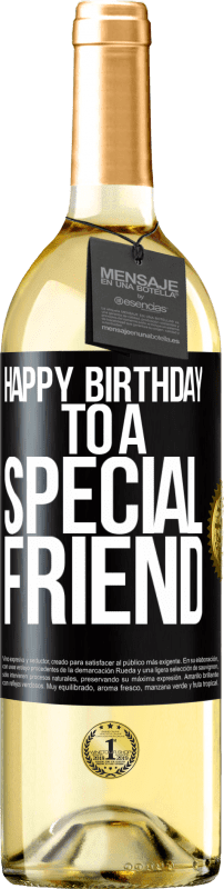 29,95 € | White Wine WHITE Edition Happy birthday to a special friend Black Label. Customizable label Young wine Harvest 2025 Verdejo