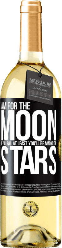 29,95 € Free Shipping | White Wine WHITE Edition Aim for the moon, if you fail at least you'll be among the stars Black Label. Customizable label Young wine Harvest 2023 Verdejo