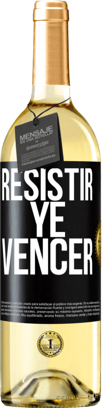 29,95 € | Vino Blanco Edición WHITE Resistir ye vencer Etiqueta Negra. Etiqueta personalizable Vino joven Cosecha 2023 Verdejo