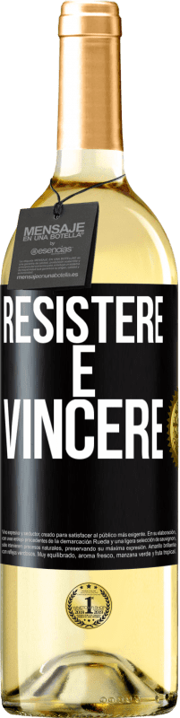 29,95 € | Vino bianco Edizione WHITE Resistere è vincere Etichetta Nera. Etichetta personalizzabile Vino giovane Raccogliere 2023 Verdejo