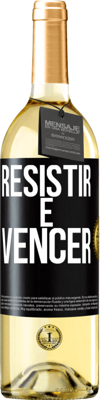29,95 € | Vinho branco Edição WHITE Resistir é vencer Etiqueta Preta. Etiqueta personalizável Vinho jovem Colheita 2023 Verdejo