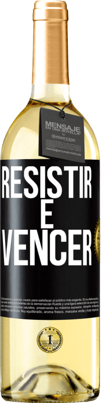 29,95 € | Vinho branco Edição WHITE Resistir é vencer Etiqueta Preta. Etiqueta personalizável Vinho jovem Colheita 2024 Verdejo