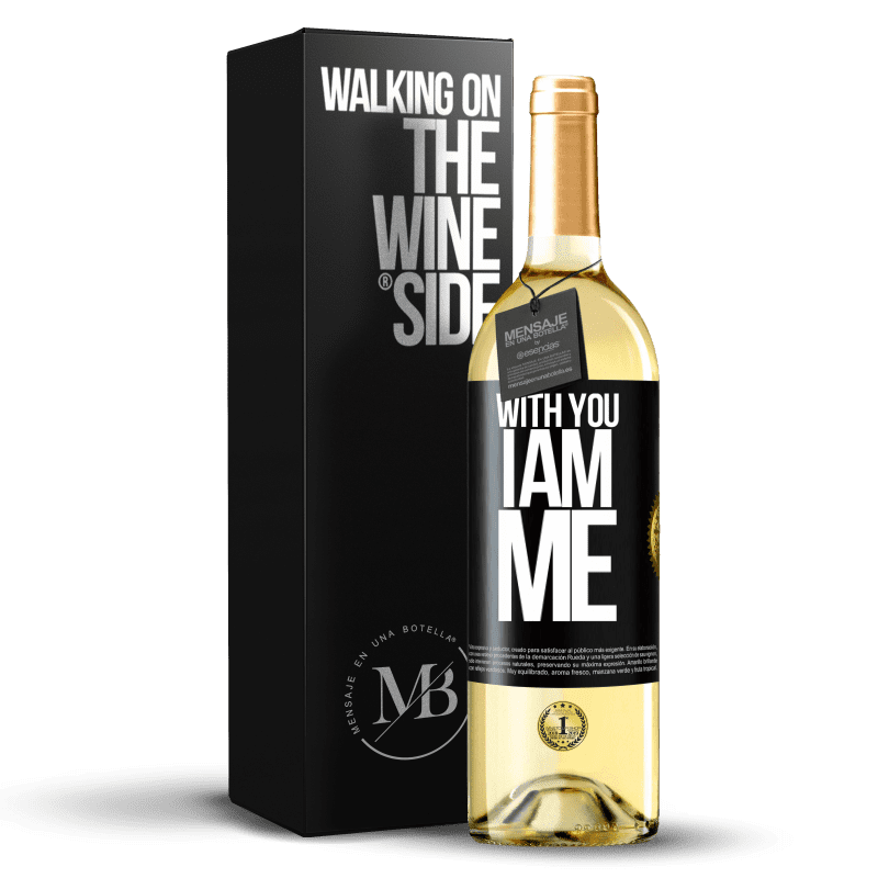 29,95 € Free Shipping | White Wine WHITE Edition With you i am me Black Label. Customizable label Young wine Harvest 2023 Verdejo