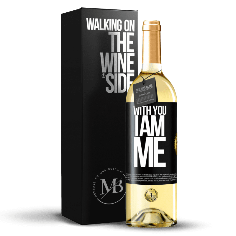 29,95 € Free Shipping | White Wine WHITE Edition With you i am me Black Label. Customizable label Young wine Harvest 2025 Verdejo