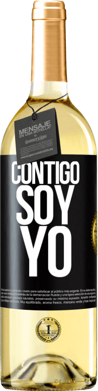 29,95 € | Vino Blanco Edición WHITE Contigo soy yo Etiqueta Negra. Etiqueta personalizable Vino joven Cosecha 2023 Verdejo