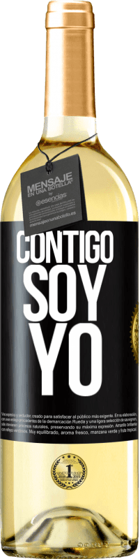 29,95 € | Vino Blanco Edición WHITE Contigo soy yo Etiqueta Negra. Etiqueta personalizable Vino joven Cosecha 2024 Verdejo