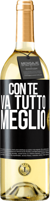 29,95 € | Vino bianco Edizione WHITE Con te va tutto meglio Etichetta Nera. Etichetta personalizzabile Vino giovane Raccogliere 2024 Verdejo