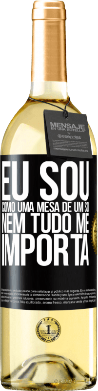 29,95 € | Vinho branco Edição WHITE Eu sou como uma mesa de um só ... nem tudo me importa Etiqueta Preta. Etiqueta personalizável Vinho jovem Colheita 2024 Verdejo