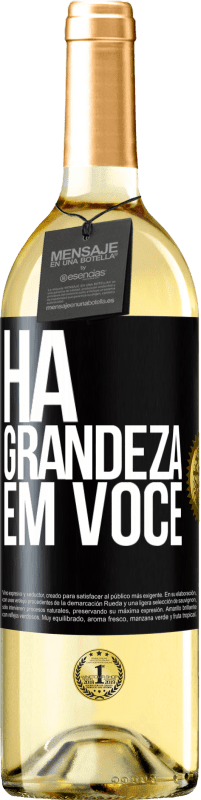 29,95 € | Vinho branco Edição WHITE Há grandeza em você Etiqueta Preta. Etiqueta personalizável Vinho jovem Colheita 2023 Verdejo