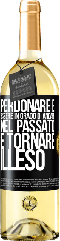 Spedizione Gratuita | Vino bianco Edizione WHITE Perdonare è essere in grado di andare nel passato e tornare illeso Etichetta Nera. Etichetta personalizzabile Vino giovane Raccogliere 2023 Verdejo