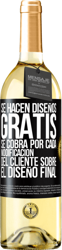 29,95 € Envío gratis | Vino Blanco Edición WHITE Se hacen diseños gratis. Se cobra por cada modificación del cliente sobre el diseño final Etiqueta Negra. Etiqueta personalizable Vino joven Cosecha 2025 Verdejo