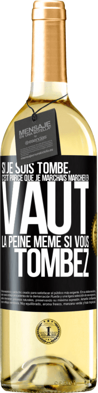 29,95 € Envoi gratuit | Vin blanc Édition WHITE Si je suis tombé, c'est parce que je marchais. Marcher en vaut la peine même si vous tombez Étiquette Noire. Étiquette personnalisable Vin jeune Récolte 2025 Verdejo