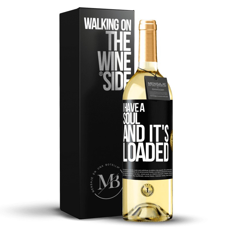 29,95 € Free Shipping | White Wine WHITE Edition I have a soul and it's loaded Black Label. Customizable label Young wine Harvest 2025 Verdejo
