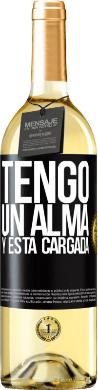 29,95 € | Vino Blanco Edición WHITE Tengo un alma y está cargada Etiqueta Negra. Etiqueta personalizable Vino joven Cosecha 2023 Verdejo