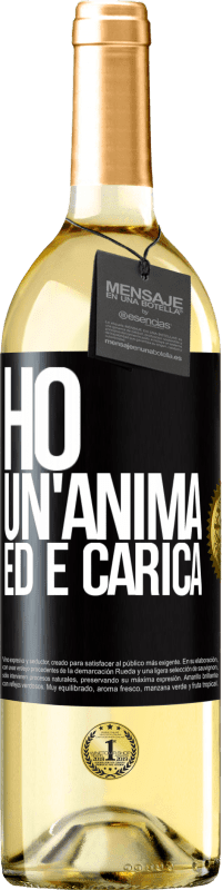 29,95 € | Vino bianco Edizione WHITE Ho un'anima ed è carica Etichetta Nera. Etichetta personalizzabile Vino giovane Raccogliere 2024 Verdejo