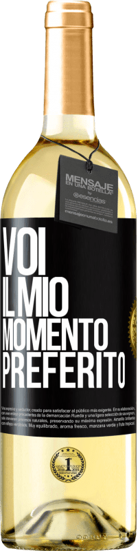 Spedizione Gratuita | Vino bianco Edizione WHITE Voi. Il mio momento preferito Etichetta Nera. Etichetta personalizzabile Vino giovane Raccogliere 2023 Verdejo