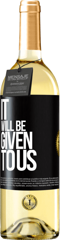 Free Shipping | White Wine WHITE Edition It will be given to us Black Label. Customizable label Young wine Harvest 2023 Verdejo