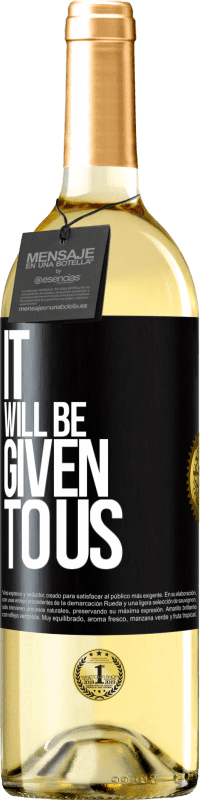 29,95 € Free Shipping | White Wine WHITE Edition It will be given to us Black Label. Customizable label Young wine Harvest 2025 Verdejo