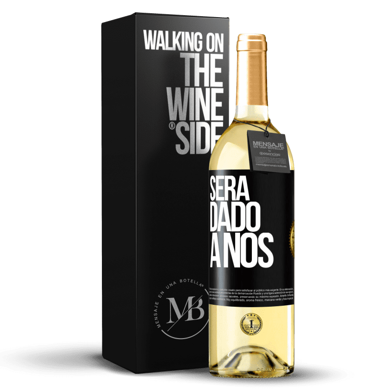 29,95 € Envio grátis | Vinho branco Edição WHITE Será dado a nós Etiqueta Preta. Etiqueta personalizável Vinho jovem Colheita 2023 Verdejo