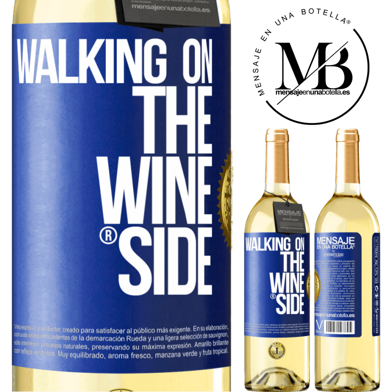 29,95 € Free Shipping | White Wine WHITE Edition Walking on the Wine Side® Blue Label. Customizable label Young wine Harvest 2023 Verdejo