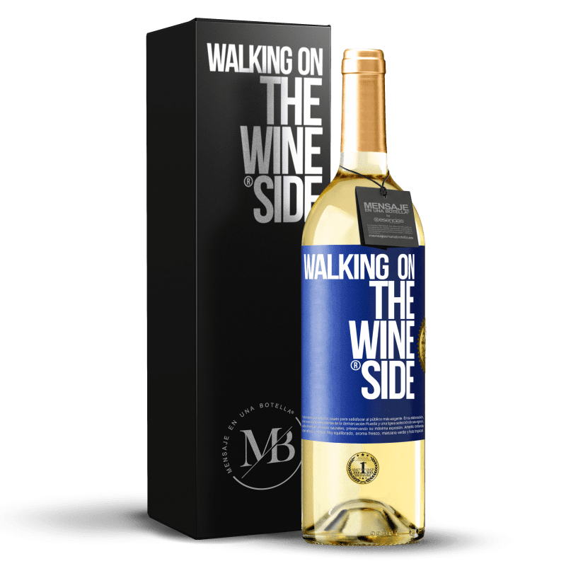 24,95 € Free Shipping | White Wine WHITE Edition Walking on the Wine Side® Blue Label. Customizable label Young wine Harvest 2021 Verdejo