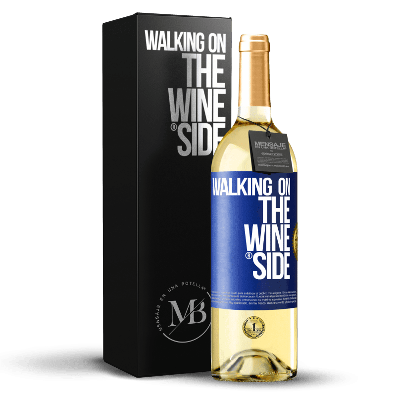 29,95 € Free Shipping | White Wine WHITE Edition Walking on the Wine Side® Blue Label. Customizable label Young wine Harvest 2025 Verdejo