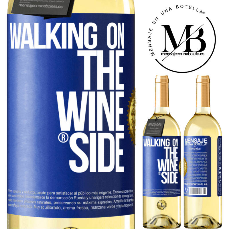 29,95 € Envoi gratuit | Vin blanc Édition WHITE Walking on the Wine Side® Étiquette Bleue. Étiquette personnalisable Vin jeune Récolte 2024 Verdejo